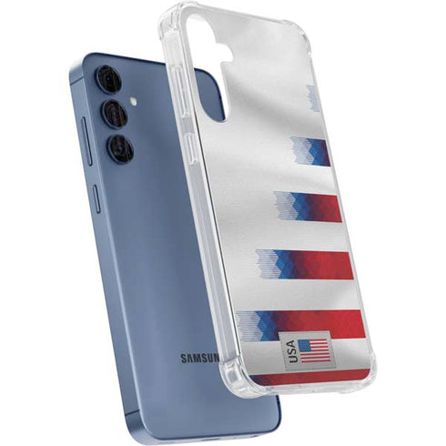 USA Soccer Flag Galaxy A35 5G Clear Case